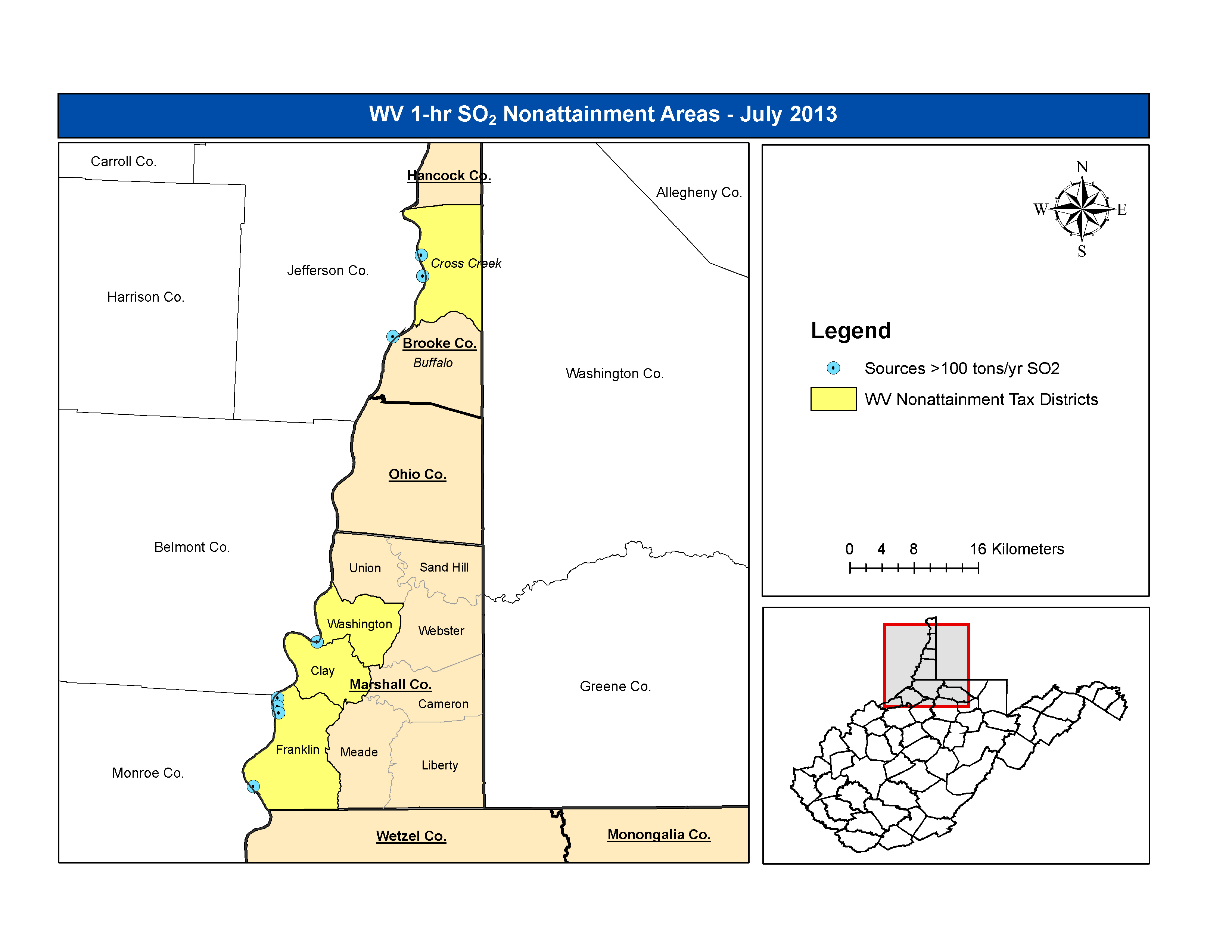 SO2 Nonattainment Areas
