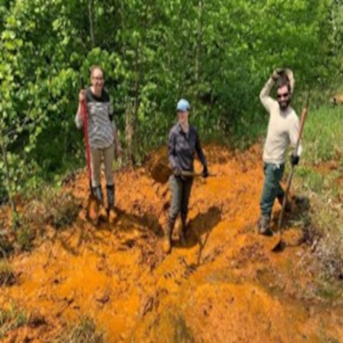 Friends of Decker's Creek (FODC) works hard to maintain one of many acid mine drainage (AMD) treatment sites.