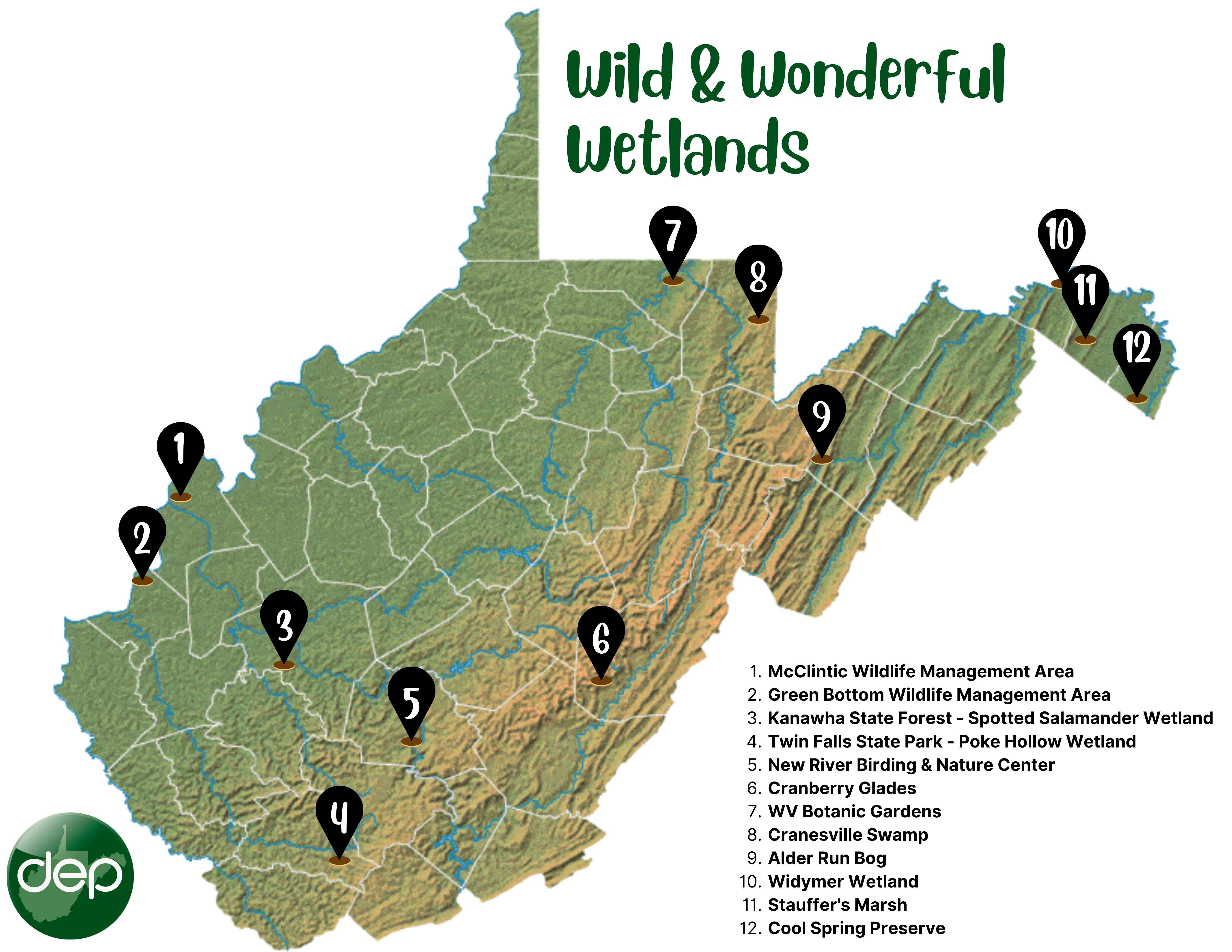 Wild and Wonderful Wetlands Map