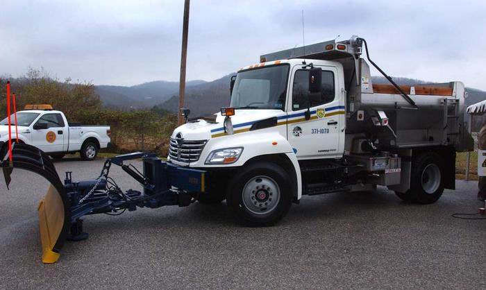 Dump Truck with Snow Plow