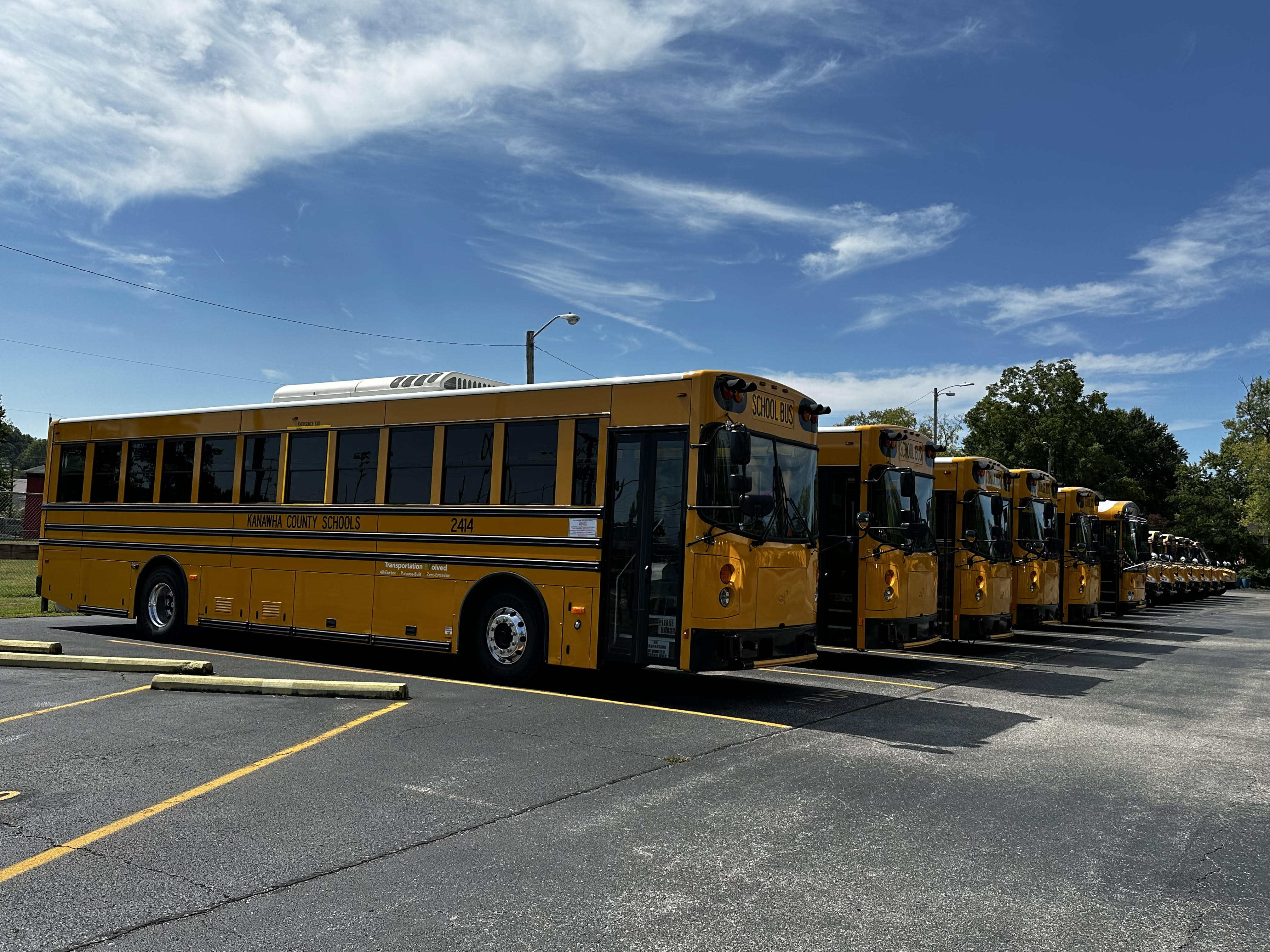 One Kanawha County electric school bus with zero tailpipe emissions