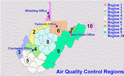 Air Quality Control Regions Map