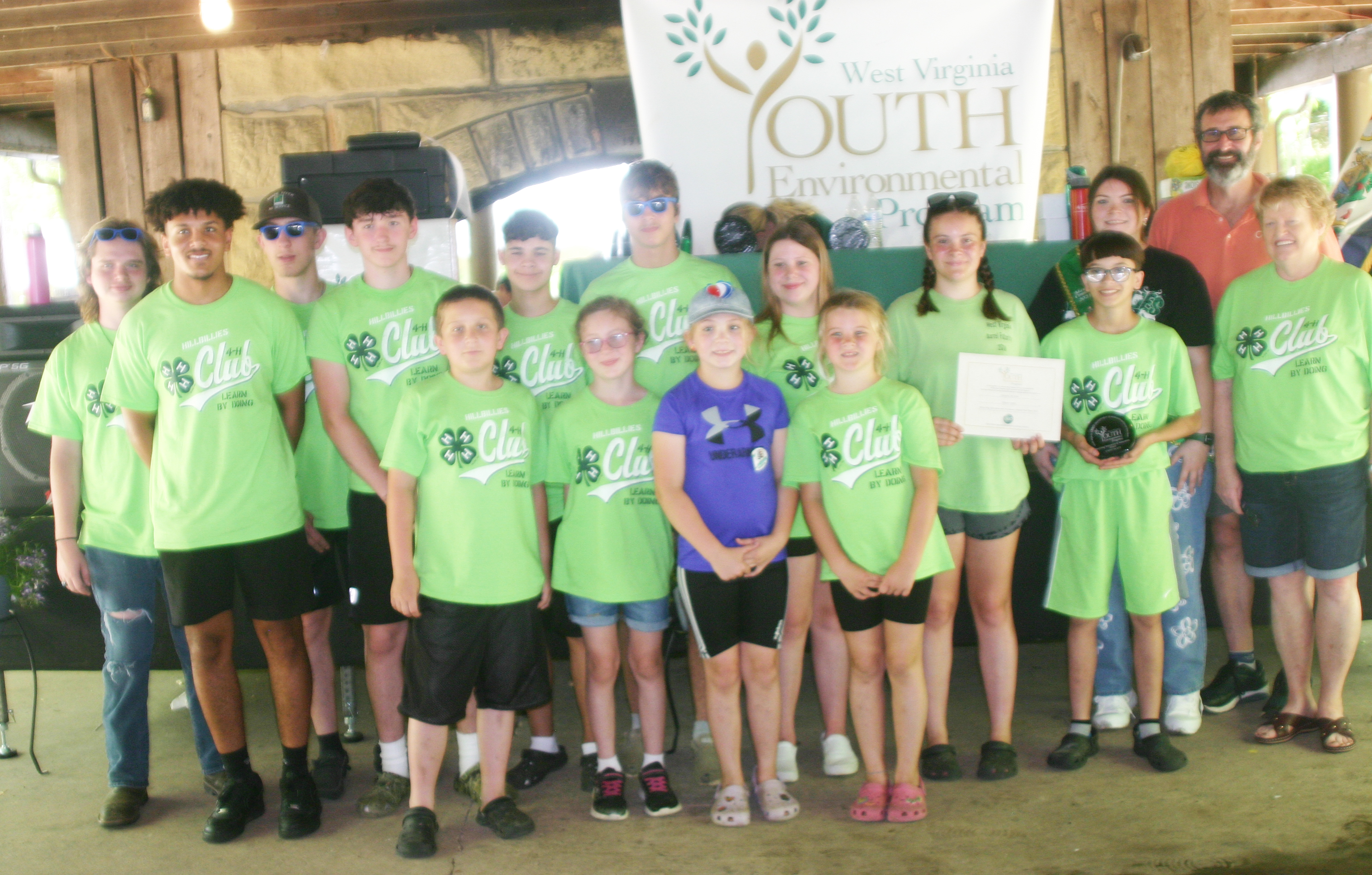 Hillbillie 4-H Club, Mason County, winners of the Recycling Education and Awareness Award
