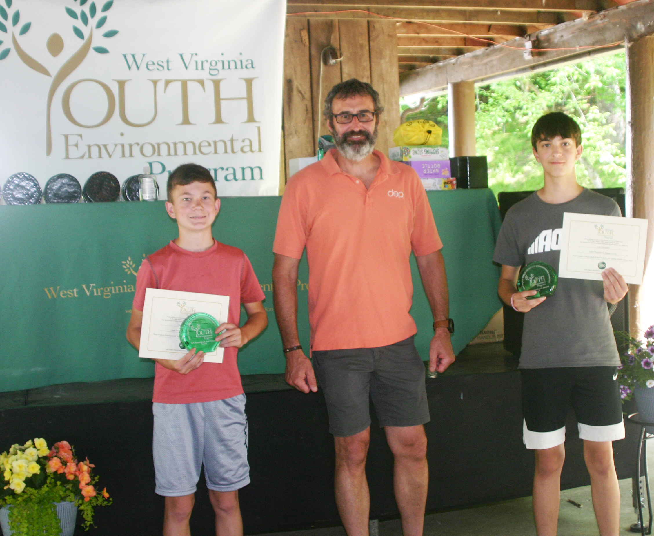 Cade and Austin Blackshire, Mason County, Winners of the West Virginia Forestlands and Wood Products Art Award