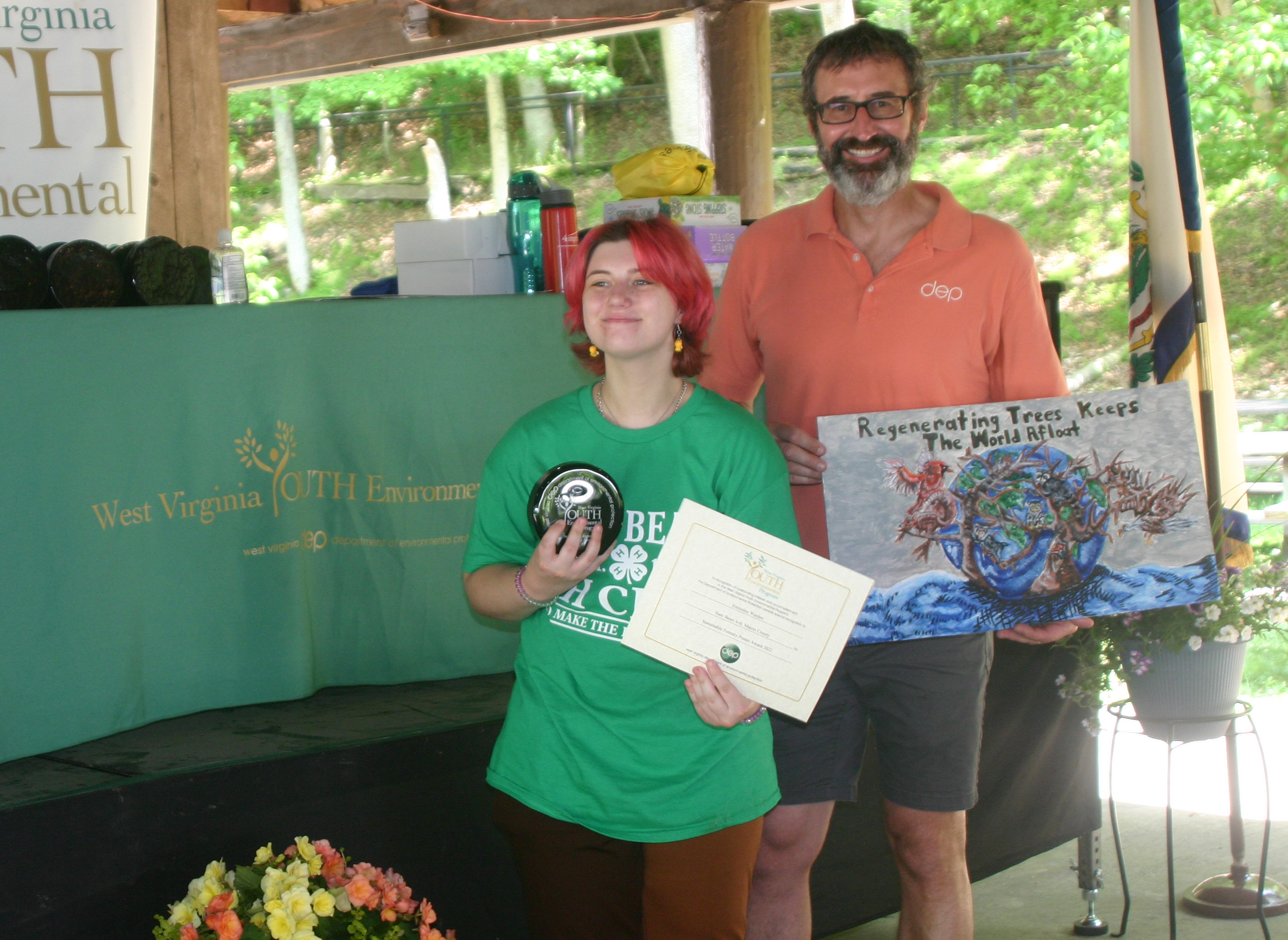 Emmalea Warden, Haer Bears 4-H Club, Mason County, winner of Sustainable Forestry Art Poster Award