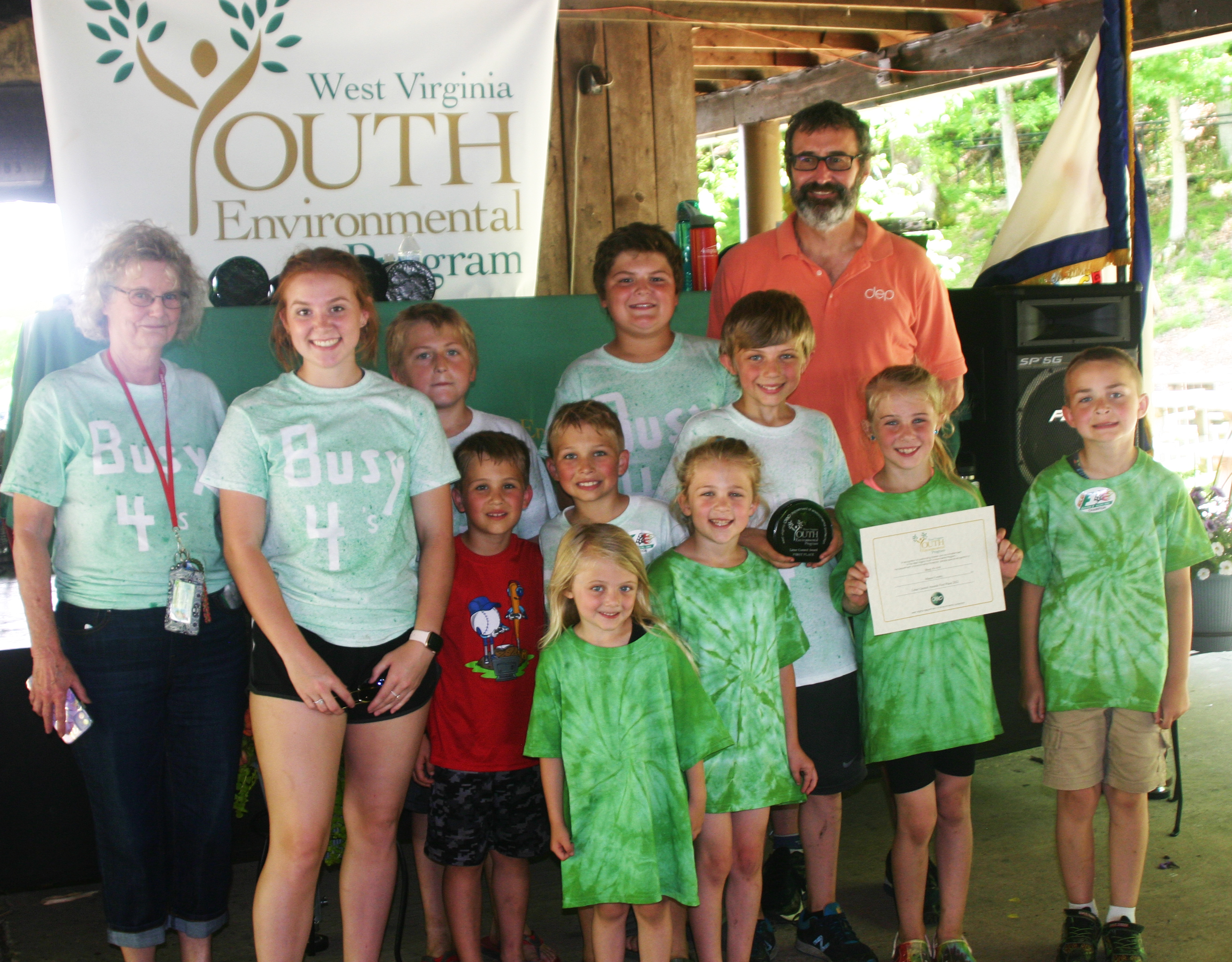 Busy 4’s 4-H Club, Mason County, winner of the Litter Control Award